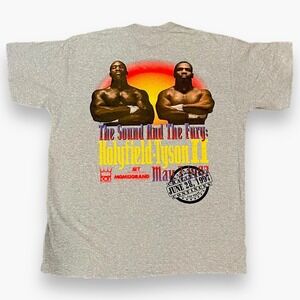 Mike Tyson vs Holyfield 1997 The Sound And The Fury T-shirt SIZE XL Vintage